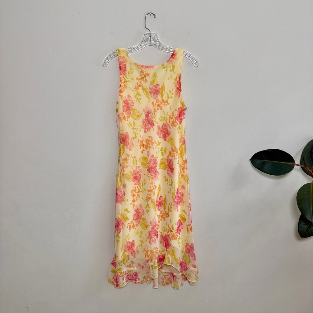 Alyn Paige Y2K Floral Fairy Midi Chiffon Dress - Picture 6 of 7